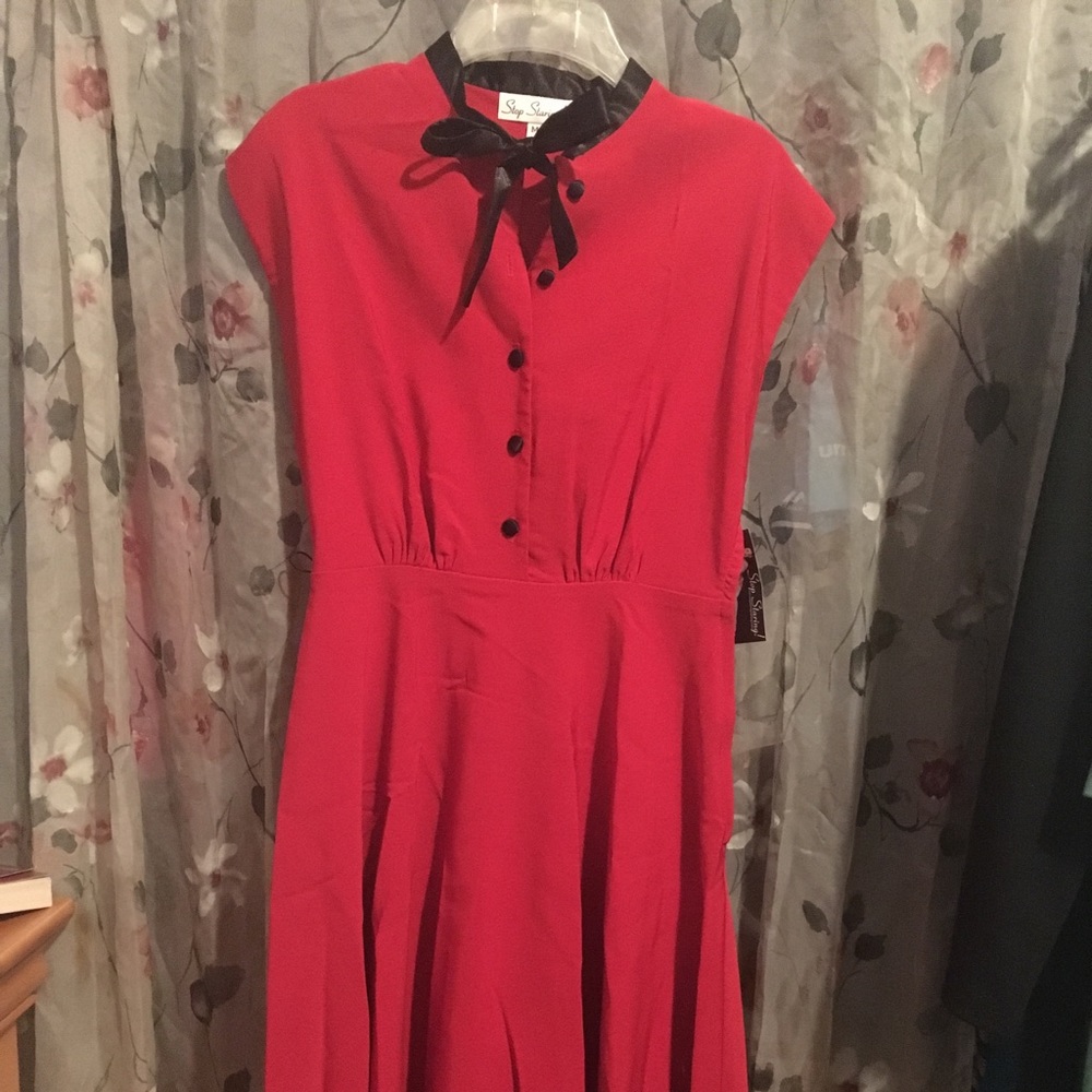 Stop staring red dress
